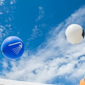 Ilmapallo-opasteet näkyvät kauas!