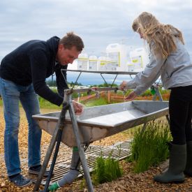 Jouko Moisa virkistävällä aamupesulla. Raikkaasta vedestä virtaa viimeiseen seurapäivään...